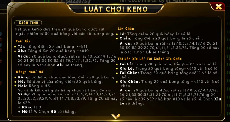 Keno Tại HitClub Trải Nghiệm Cá Cược Đỉnh Cao Với Tỷ Lệ Thắng Lớn
