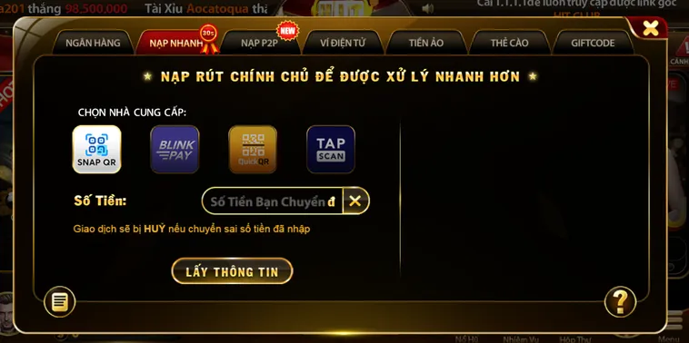 Hướng Dẫn Nạp Tiền Hitclub Nhanh Chóng Và An Toàn Cho Mọi Người Chơi