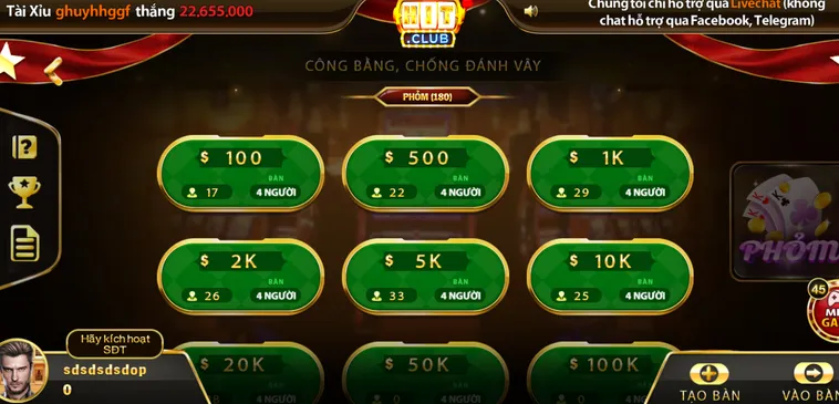 Phỏm Tại HitClub Sân Chơi Đấu Trí Đẳng Cấp Cho Các Cao Thủ