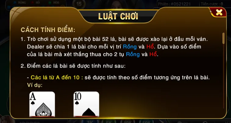 Hướng Dẫn Chơi Rồng Hổ Tại HitClub Để Giành Chiến Thắng Lớn