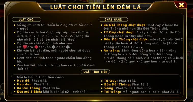 Hướng Dẫn Chơi Tiến Lên Đếm Lá Tại Hitclub Cho Người Mới