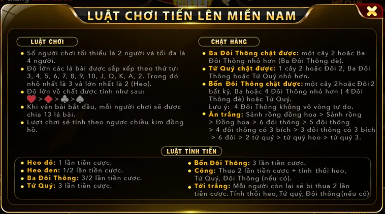 Hướng Dẫn Chơi Tiến Lên Miền Nam Tại Hitclub Dành Cho Người Chơi Mới